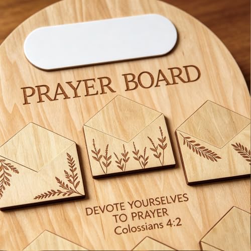 Wooden Prayer Board Wall Decor, Daily Prayer Request Organizer