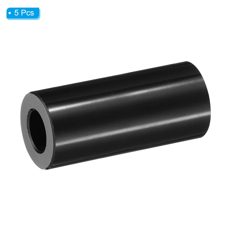 [Australia - AusPower] - PATIKIL M10 Aluminum Spacers, 5 Pcs Metal Spacer Aluminum M10 x 3/4" OD x 2" L Aluminum Spacer Screw Standoff Round for 3/8" or M10 Screw Bolts 2 Inch Black 