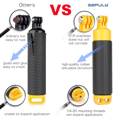 GEPULY Waterproof Case with Handle for GoPro Hero 13 12 11 10 9 Accessories