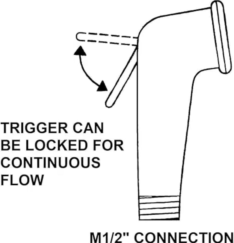 Bidet Attachment for Toilet Sprayer,for RV,car,Boat,Speedboat exits,1/2 "Connection Hose Bidet Attachment,Garden Shower Head,Boat Hose Nozzle (3) 3