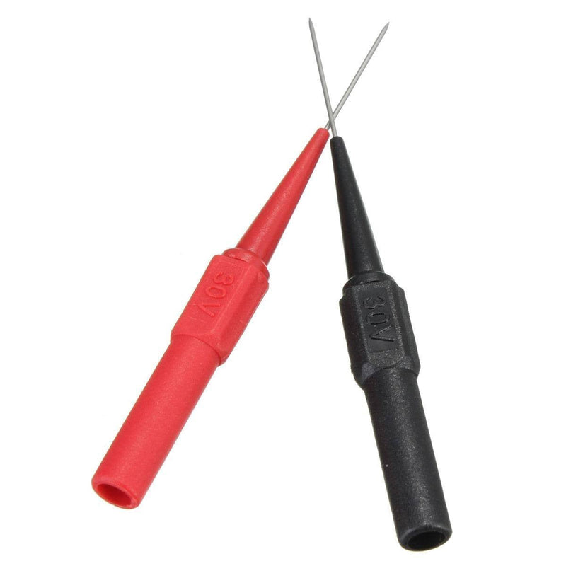 [Australia - AusPower] - TP161RDx5 Insulation Piercing Needle Non-destructive Pin Test Probes,4mm Banana Socket for Car Tester Red/Black 