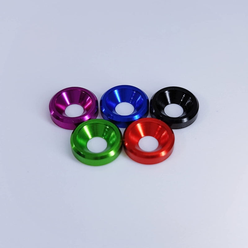 [Australia - AusPower] - [60PCS] M3 Finishing Countersunk Washers, Anodized Aluminum Alloy, Head Washers Gaskets Cup Shim for Screw RC/FPV/PC/Drone/Mechanical Accessories Parts, Blue 
