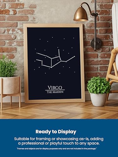 AMERICAN LUXURY GIFTS Virgo Constellation 'The Maiden', 11x14 unframed