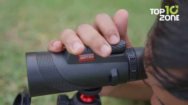 80x100 Monocular Telescope for Smartphones - High Powered HD Monocular with Tripod & Adapter, Low Light Vision for Adults - for Wildlife, Bird Watching, Hunting, Hiking 80x100