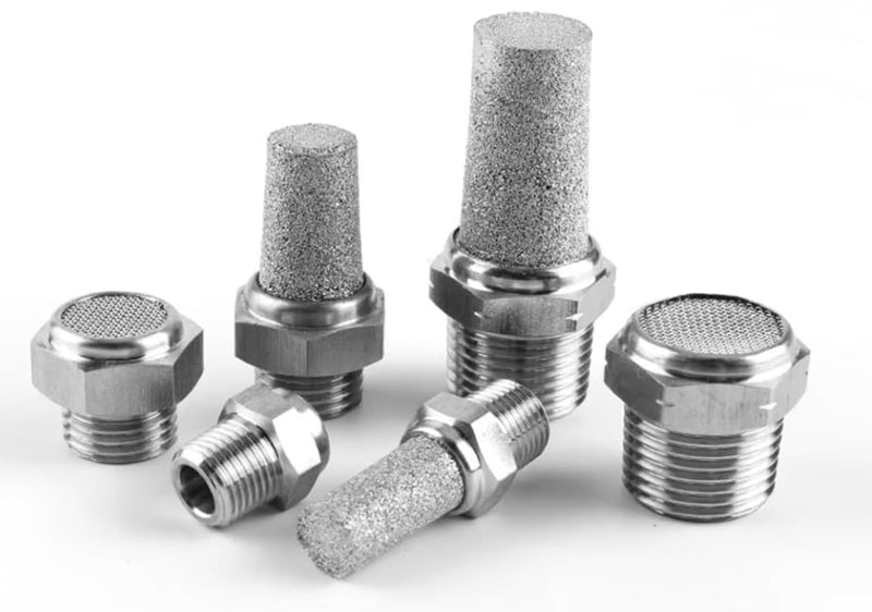 Pneumatic Silencer VA Stainless Steel 1/2 Inch Compressed Air Damper V2A 1.4301 Short Design 1/2" short