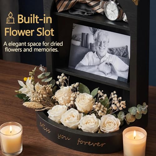 DGWJSU Sympathy Gifts, Keepsake Box, Shadow Boxes Display Cases, Black