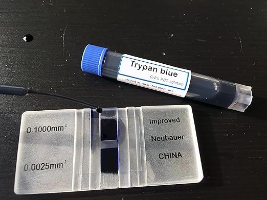 Rs' Science - Improved Neubauer Hemocytometer kit, Cell Counting Chamber with Trypan Blue and Methylene Blue for Blood, Cell, Yeast Counting