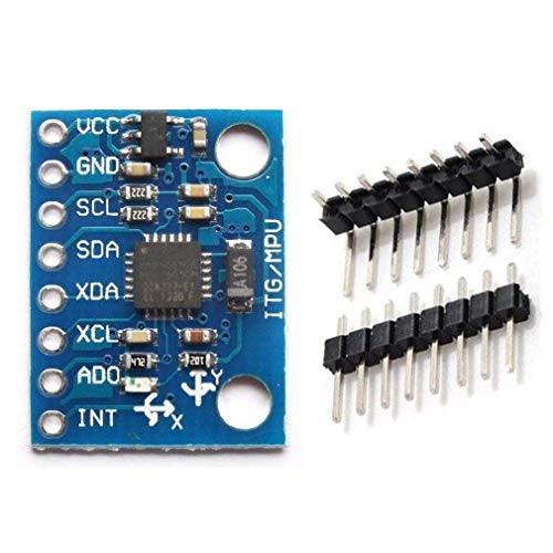 Hailege 3pcs MPU-6050 MPU6050 GY-521 3-Axis Accelerometer Gyroscope Module 6-DOF 6-Axis Accelerometer Gyroscope Sensor Module 16-Bit AD Converter Data Output IIC I2C