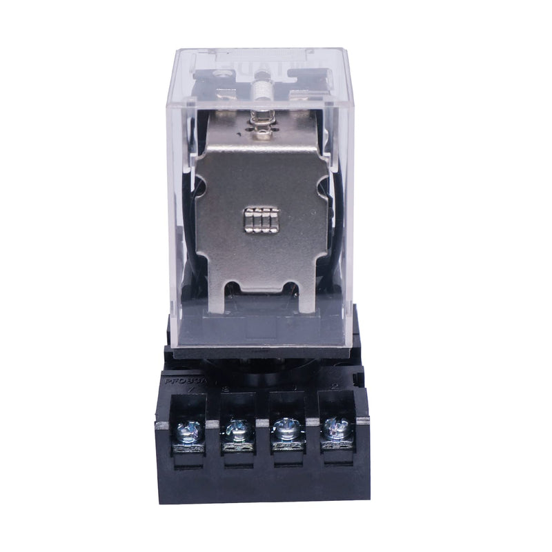 [Australia - AusPower] - TWTADE/JTX-2C, MK2P-I DPDT Power Relay with Plug-in Terminal Socket Base, DC 24V Coil, 8 Pin 2NO 2NC (Quality assurance for 1 years) DC 24V 