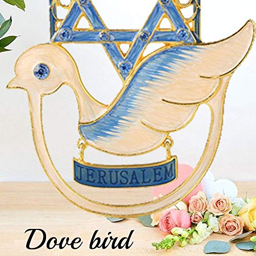 Matashi Hanging Hamsa Wall Decor Ornament with Crystals (Pewter) Decoration