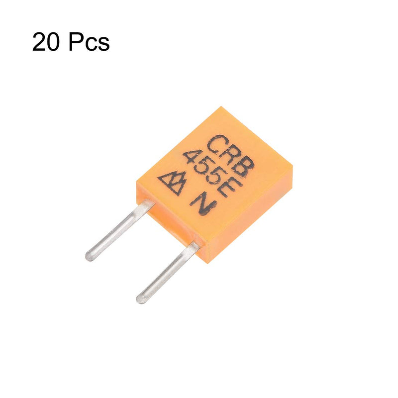 [Australia - AusPower] - uxcell Ceramic Resonator Crystal Oscillator 455KHz 2 Pins DIP, Orange 20 Pieces 