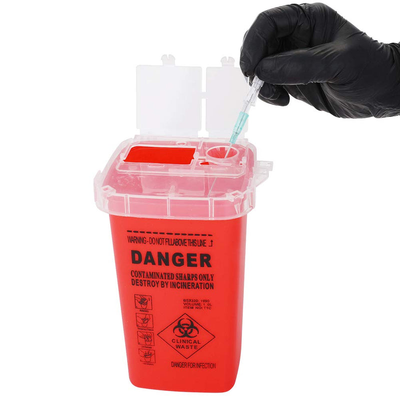 [Australia - AusPower] - Sharps Disposal Container,5 Pack Needle Disposal Container 1 Quart Size 