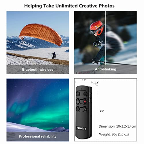 PHOLSY RMT-P1BT Bluetooth for Sony Camera Remote Wireless Release Commander Compatible with Sony Camera