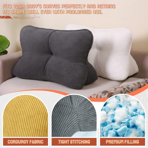 Lumbar Support Back Pillow for Office Chair, Couch, Sofa, Bed Yellow