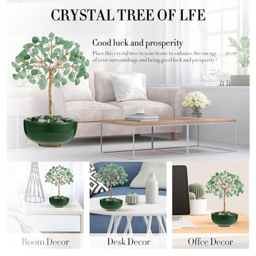 Green Aventurine Tree of Life, Healing Crystal Spiritual Home Decor Green Aventurine Tree-1