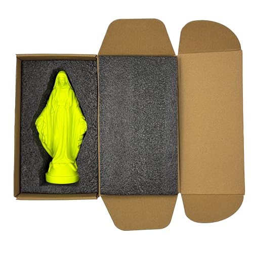 Pop Mary, Modern Virgin Mary Statue, Decorative Resin Figurine, Unique Collectible Gift (Neon Yellow) Neon Yellow