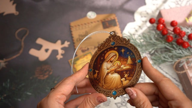 Christmas Nativity Ornament 2026 - Christian Christmas Ornaments - Religious Christmas Ornaments - Christmas Ornaments - Christian Christmas Decor - Christmas Decoration