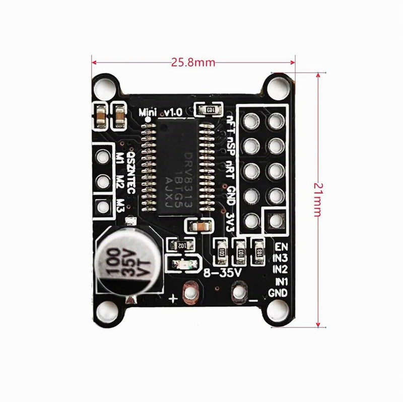 DRV8313 Mini FOC DC Brushless Motor Driver Board FOC Control Driver SVPWM Control DC 8-30V Module