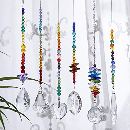 Crystal Wind Chimes Prisms, Glass Window Hanging Ornament Suncatcher Decor