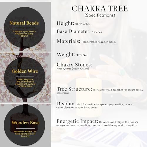 YATSKIA Rose Quartz Crystals Tree, Crystal Gifts For Women, Crystals And Gemstones, Decorative Home Accessories, Gemstone Tree Room Decor, Crystal Tree Ornaments For Living Room, Thank You Gift Rose Quartz Tree