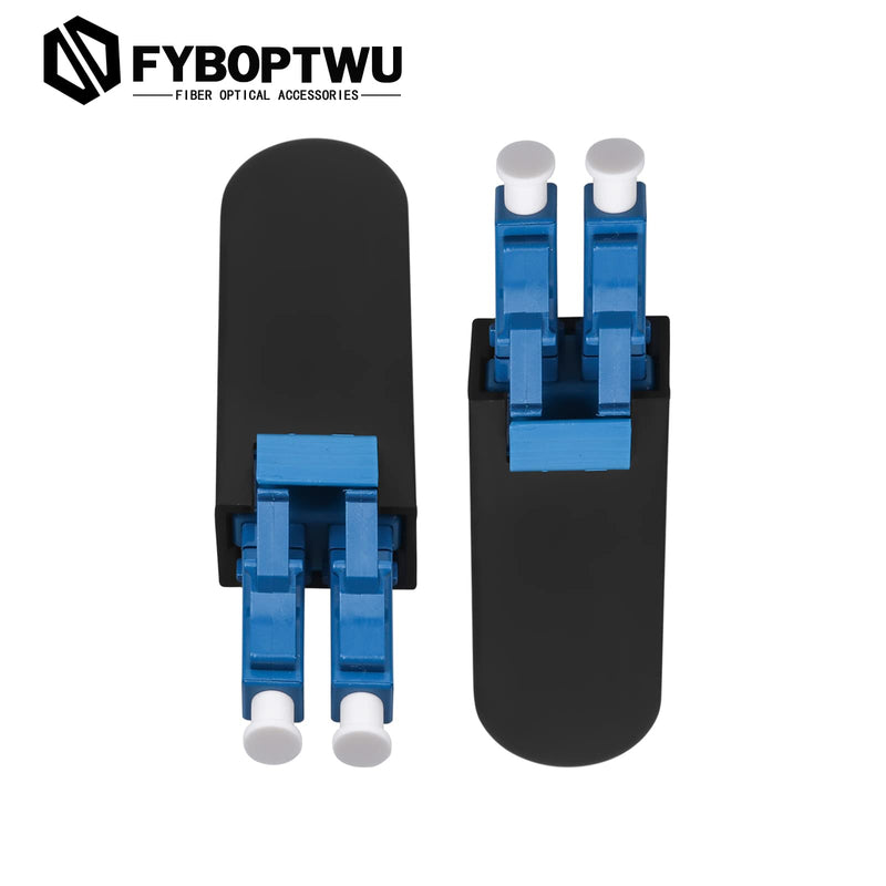 [Australia - AusPower] - 10 Pcs LC Fiber Optic Loopback Adapter Tester Singlemode UPC LC Loopback Plug Standard Duplex LC Connector Loopback Adapter/Test Plug for Testing Applications 10 