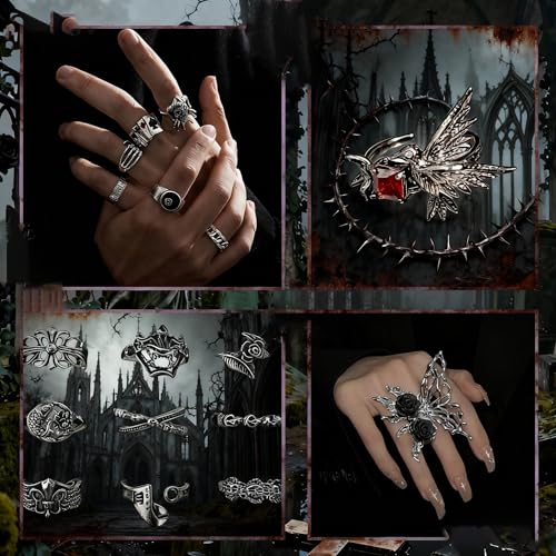 Mystery Jewelry Jar, 40-45Pcs Surprise Gothic|Bohemia Jewelry Box for Women, Halloween Treasure Chest, Unique Gift Set-Necklace, Earrings, Rings, and Bracelets