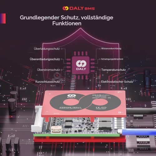 DALY BMS 13S 48V 60A Li-Ion with Cell Balancing | Lithium battery protection board. Battery Management System Designed for e-bikes, e-scooters, campers and solar storage Standard BMS