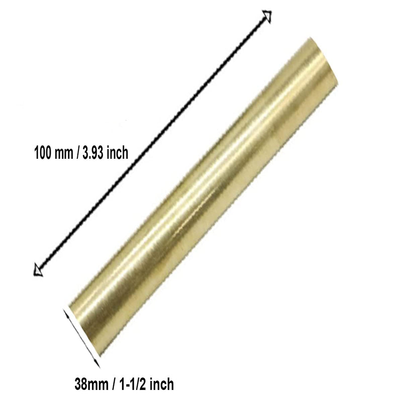 1-1/2 inch Solid Round Brass Rod Lathe Bar Stock Kit for DIY Craft Tool, 38mm / 1-1/2 inch in Diameter 4 inch in Length 1-1/2 x 4 inch, 1 PCS Brass Rods