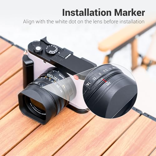 Metal Square Lens Hood Shade Protector for Leica Q3 43 Q2 Digital Camera for Leica Q3 43/Q3/Q2 Camera