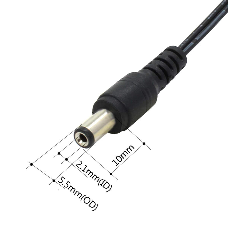 DC 9V 0.5A 500mA Power Supply Adapter, Connector 5.5mm x 2.1mm, Center Positive