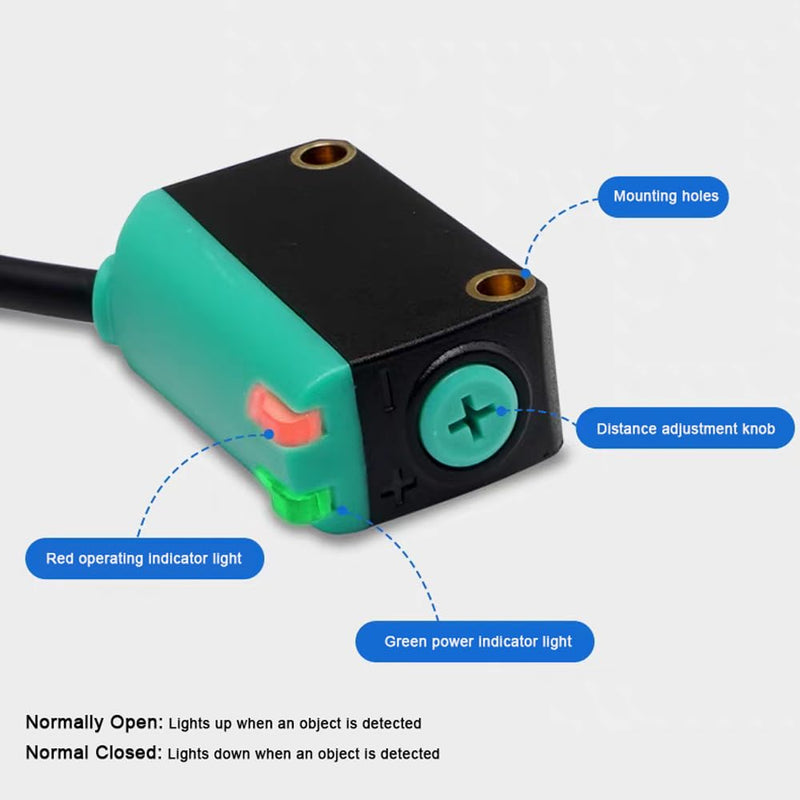 [Australia - AusPower] - BGSX-LS61 Photoelectric Sensors, Background Suppression Diffuse Photoelectric Switch, Not Affected by Object Color(PNP Output) BGSX-LS61(PNP) Industry 