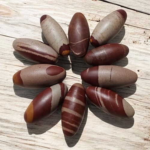 3.75" Inch Narmadeshwar Narmada River India Special & Pure Rare Lingam Healing Crystals | Religious Crystals Gifts | Shiva Lingam Stone Polished Stone Religious Stone Narmada River