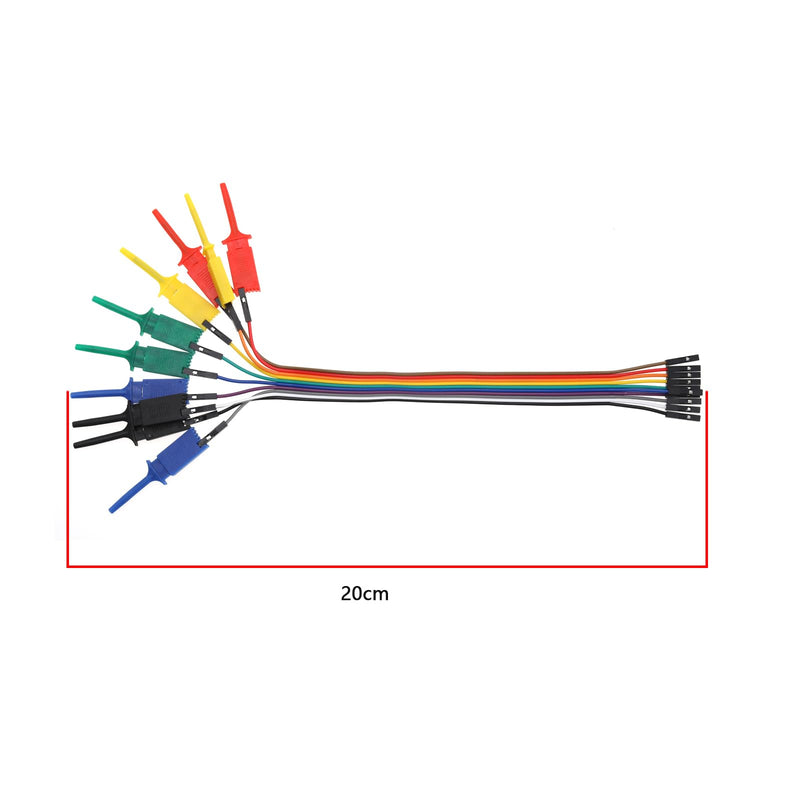 [Australia - AusPower] - Create idea 10PCS Logic Analyzer Test Hook Clip Grabber Jumper Wires & Interface Pins SOIC IC Test Hook Clip Jumper for Precision Circuit Testing/Power Supply Testing 