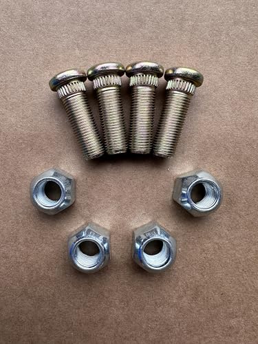 QINGE RACING front wheel bolt lug studs and lug nuts for Club Car DS and Precedent golf carts