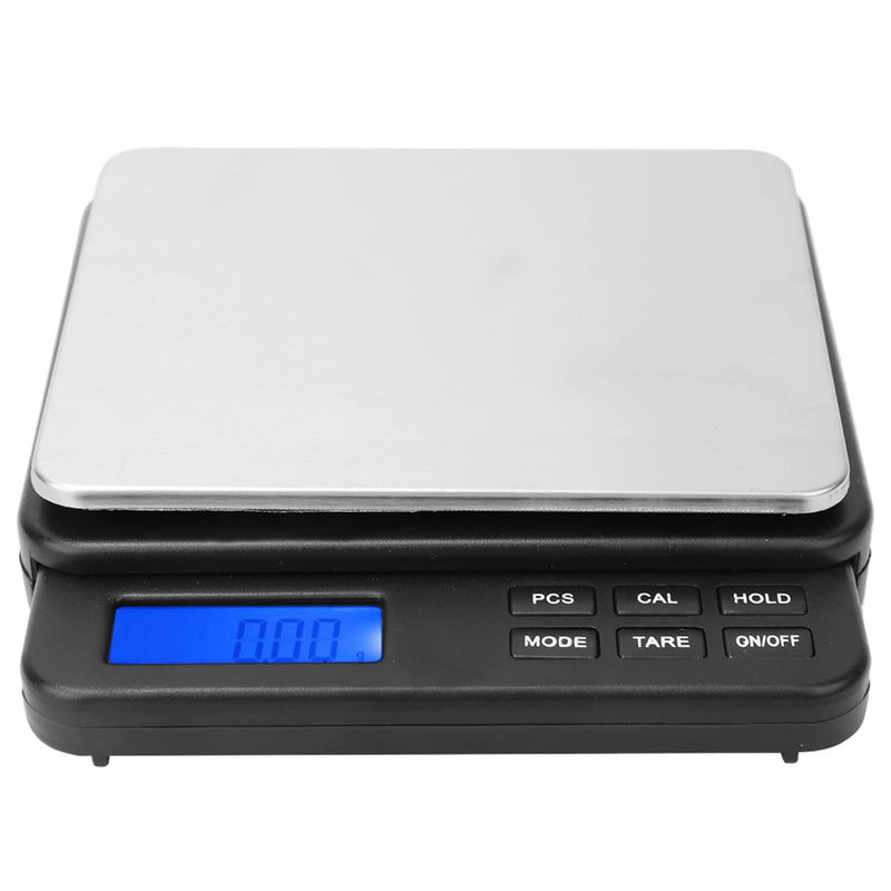 Digital Scale High Precision Mini Electric Scale with Blue Backlight 1000G/0.01G for Kitchens, Laboratories (BLACK) Black