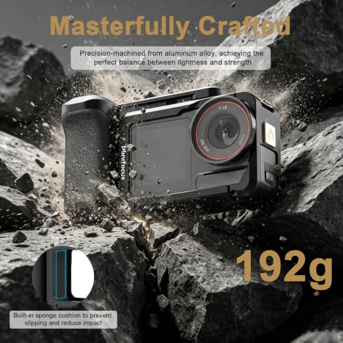 Handle Grip Kit for DJI Osmo Action with Metal Cage Cage Kit for DJI Osmo Action 5 Pro/4/3