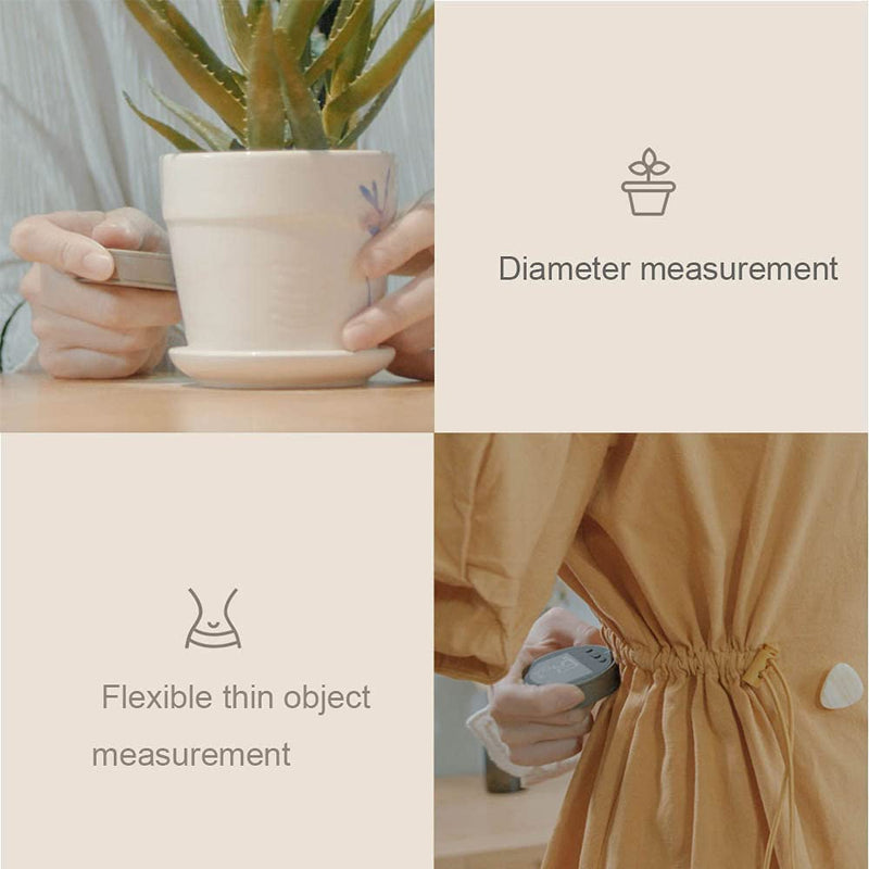 [Australia - AusPower] - Digital Tape Measure Rechargeable Small Smart Long Distance Rolling Measuring Tool for Flat Curved Diameter Odd Shape High Precision Father's Gift 