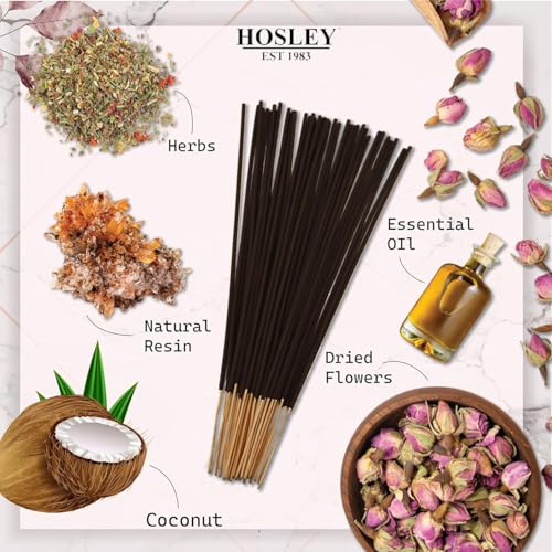 Hosley 40 Pack Incense Sticks – Coconut – Perfect for Home, Meditation & Aromatherapy Coconut-40