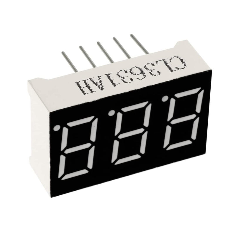 [Australia - AusPower] - uxcell Common Cathode 11 Pin 3 Bit 7 Segment Display 0.89 x 0.55 x 0.28 Inch 0.35" Red LED Display Digital Tube 5pcs 