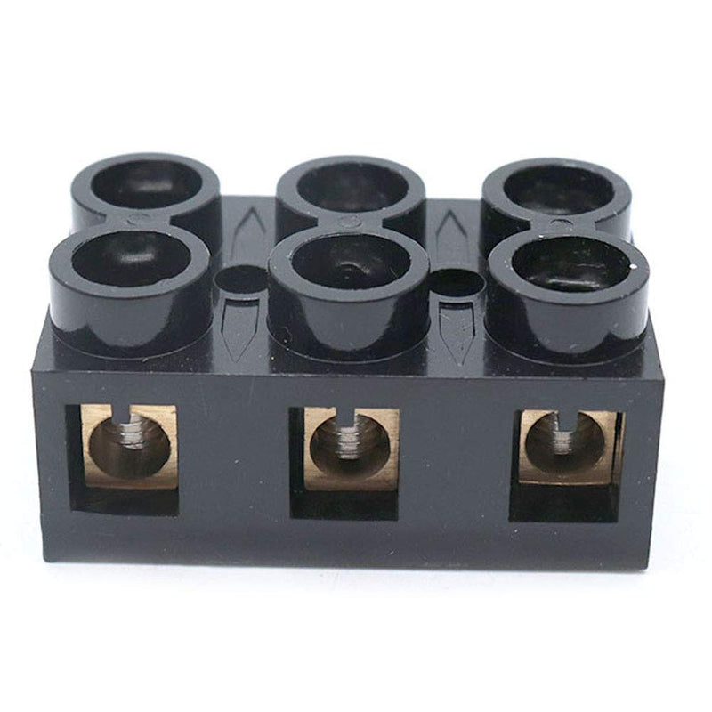 [Australia - AusPower] - 2pcs Dual Rows Terminal Block 500V 60A 3 Position Screw Terminal Electrical Barrier Strip Block JX5-6003 