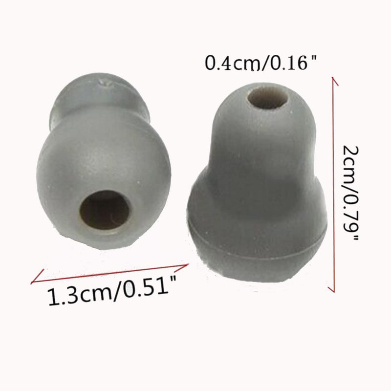 [Australia - AusPower] - 10Pcs Silicone Soft Earplug Eartips Earpieces for Littmann Stethoscope Reusable Grey 