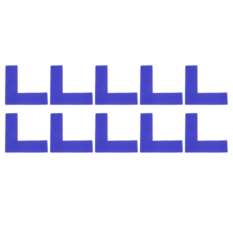 YOKIVE 20 Pcs 5S Location Marking Corner, L Shaped Floor Markers Strikers | Durable for Office Table, Desk, Floor, Steps (Blue, 2x2x0.8-inch)