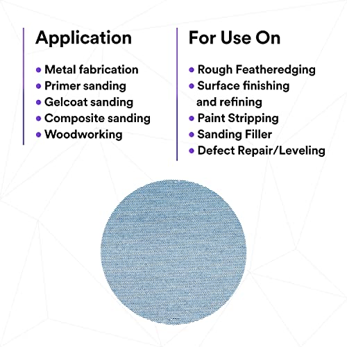 3M Xtract Net Disc 310W 180+ hook and loop sanding disc, 5-inch, 180 grit with mesh backing