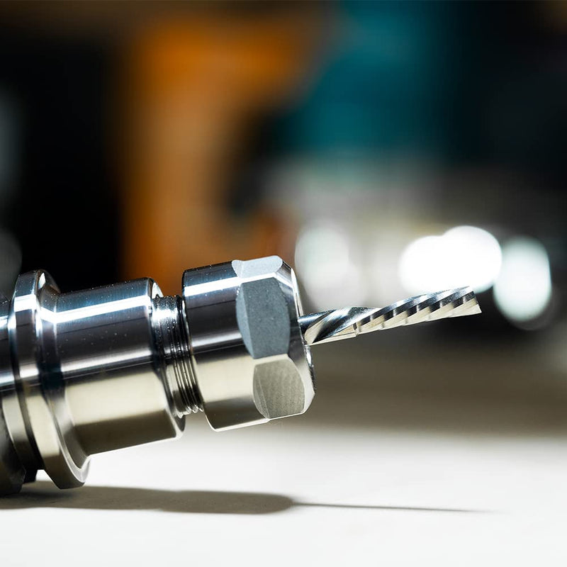 [Australia - AusPower] - SpeTool Aluminium Milling Cutter 8 mm Shaft Single Cutter Solid Carbide Milling Cutter 32 mm Cutting Length Carbide End Mill CNC Milling Cutter Wood Milling Cutter for Metal Aluminium Acrylic and 1 