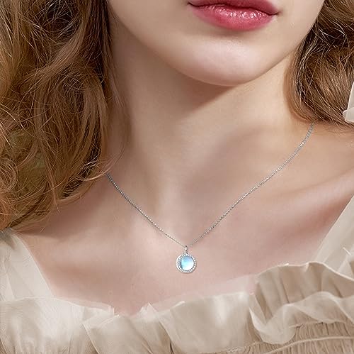 ONEFINITY Opal/Turquoise Urn Necklaces for Ashes Sterling Silver Opal Cremation Jewelry for Ashes Memory Jewelry for Women Moonstone