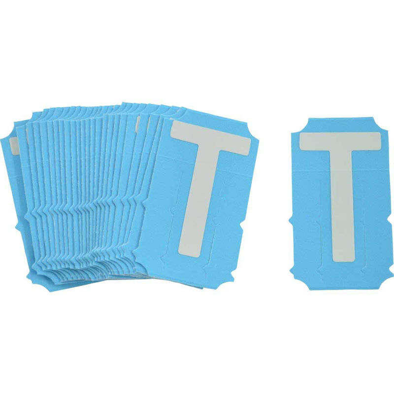 Brady 6001-T"T" Label, Photo Luminescent Polyester Tape, 1", (Pack of 25), Luminous Green