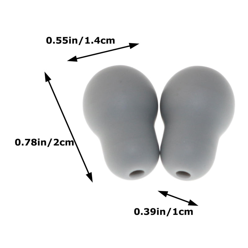 [Australia - AusPower] - Ultra Soft Silicone Stethoscope Replacement Ear Plugs Gray Non-Stick Gray Stethoscope Accessories Sealed Rubber Plugs 
