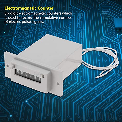 6-Digit Electromagnetic Pulse Counter AC 220V LCD Display Frequency Counter Pulse Signal Counter