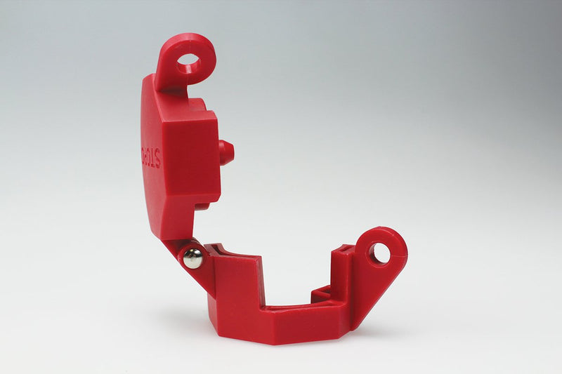 [Australia - AusPower] - Accuform KDD477 STOPOUT Trailer-Lock Glad Hand Lockout, Blocks Access to Air Line Connection, Plastic with Zinc-Coated Steel Hinge Pin, Red 