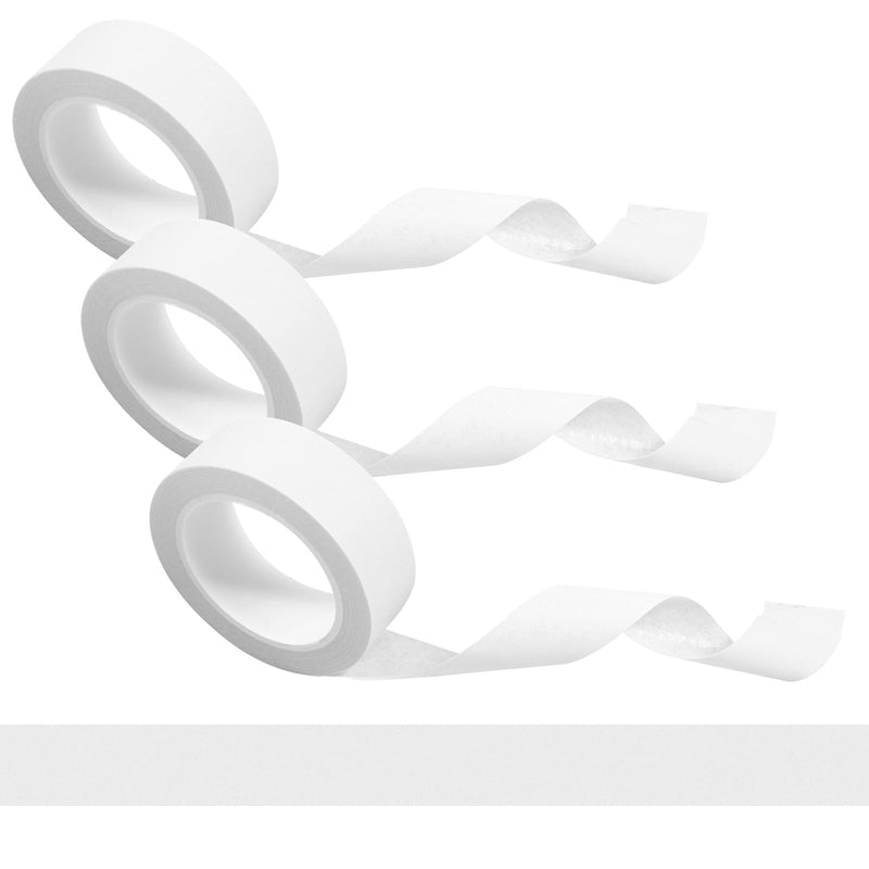 SynHHergyx 3 Rolls White Washi Tape Self-Adhesive Decorative Painters Tape 32 Feet x 0.6 Inch Washi Tapes Decorative Masking Tapes Duct Craft for Packaging Decor Journals Scrapbooks Planners DIY Gift